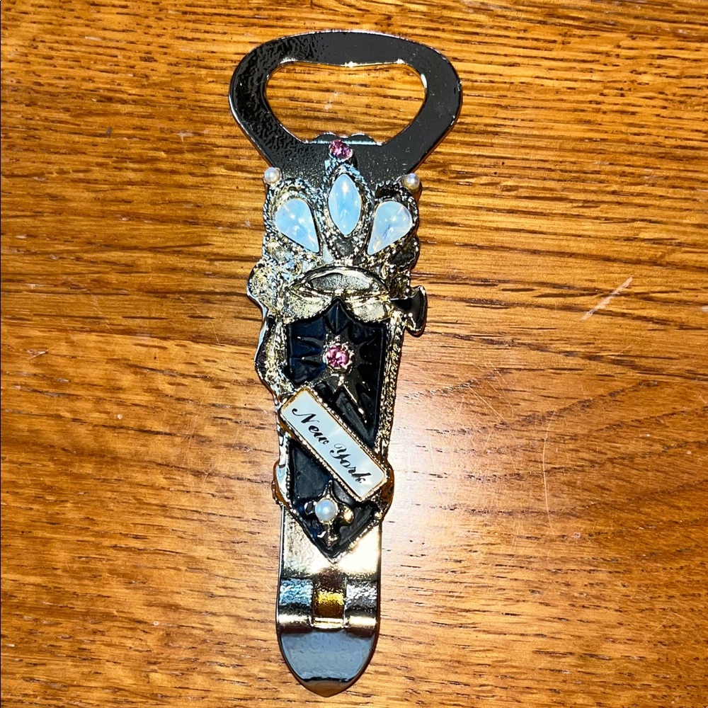 Vintage Bling New York Bottle Opener